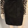 Black Suede Mini Skirt front