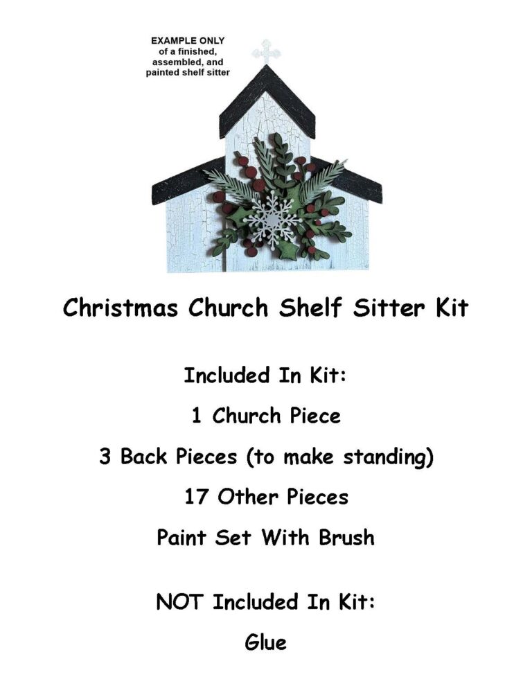 Christmas Church Shelf Sitter Kit