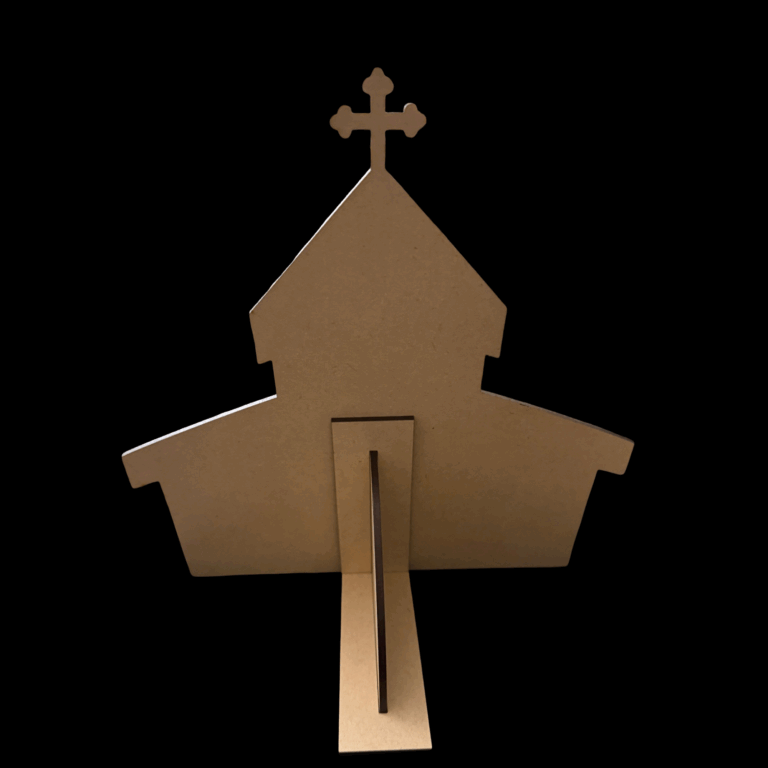Christmas Church Shelf Sitter Kit Back