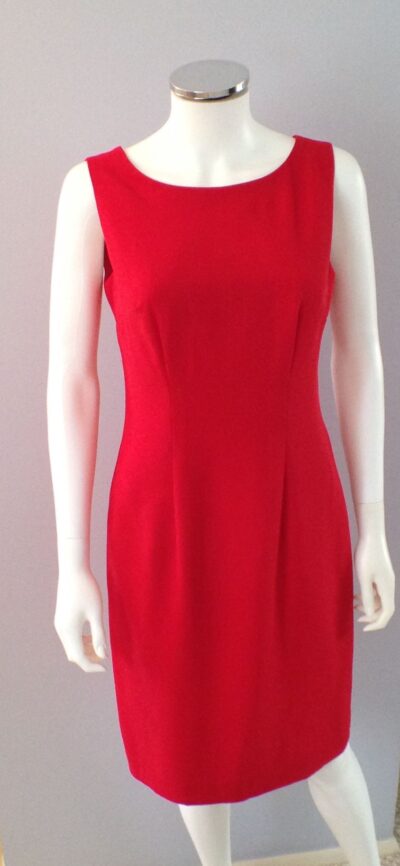 Red Shift Dress front