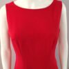 Red Shift Dress close up dart seams