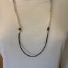 Pastel necklace leather cord