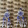 Earrings dangling white lilac 2