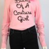Juicy Couture Pink top front with flower pin