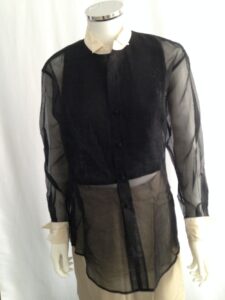 Black Tuxedo Blouse front