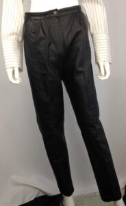 Black Leather Pants front