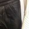 Leather pants slash pocket detail
