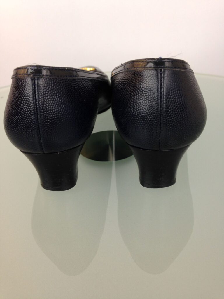 Vintage Ferragamo Navy Horsebit Cap Toe Loafers 2 Ferragamo cap toe heels