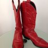 Red boots angled