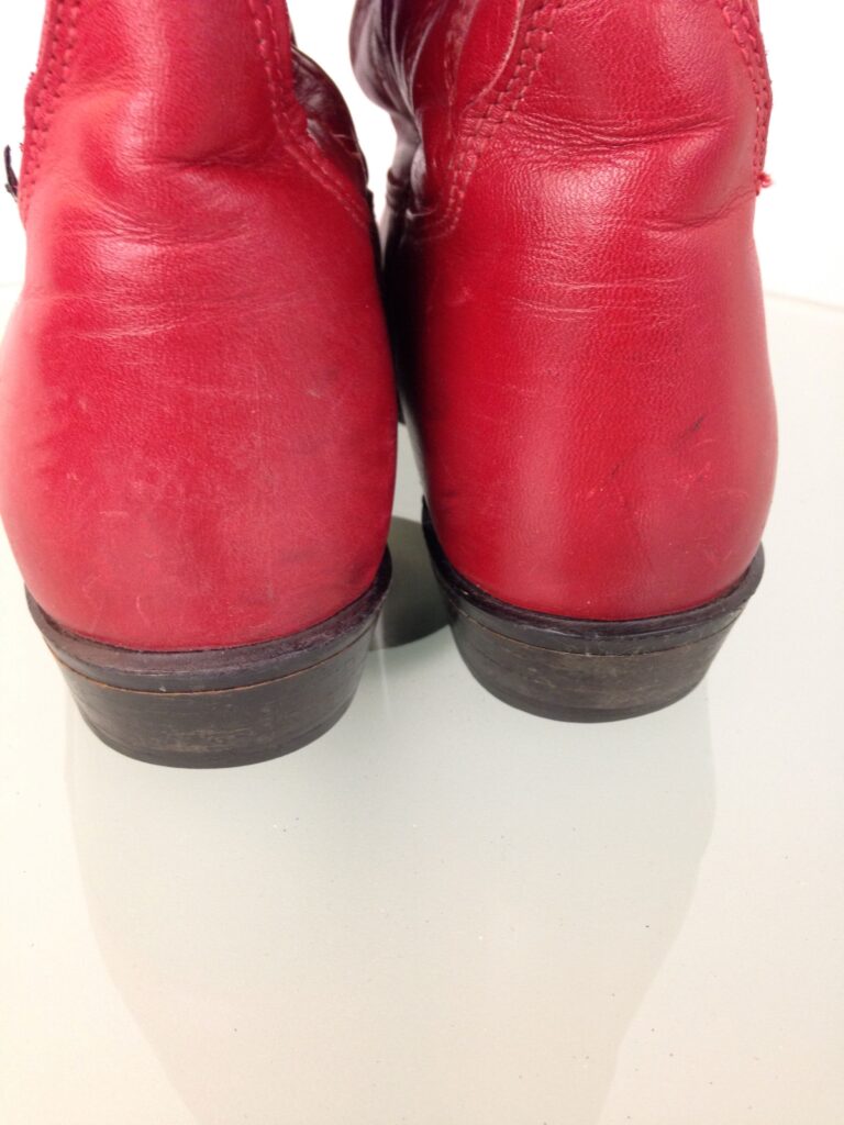 Red boots back heels