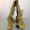 Tan Suede Fringe Boots back