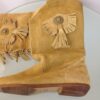 Tan Suede Fringe Boots side view