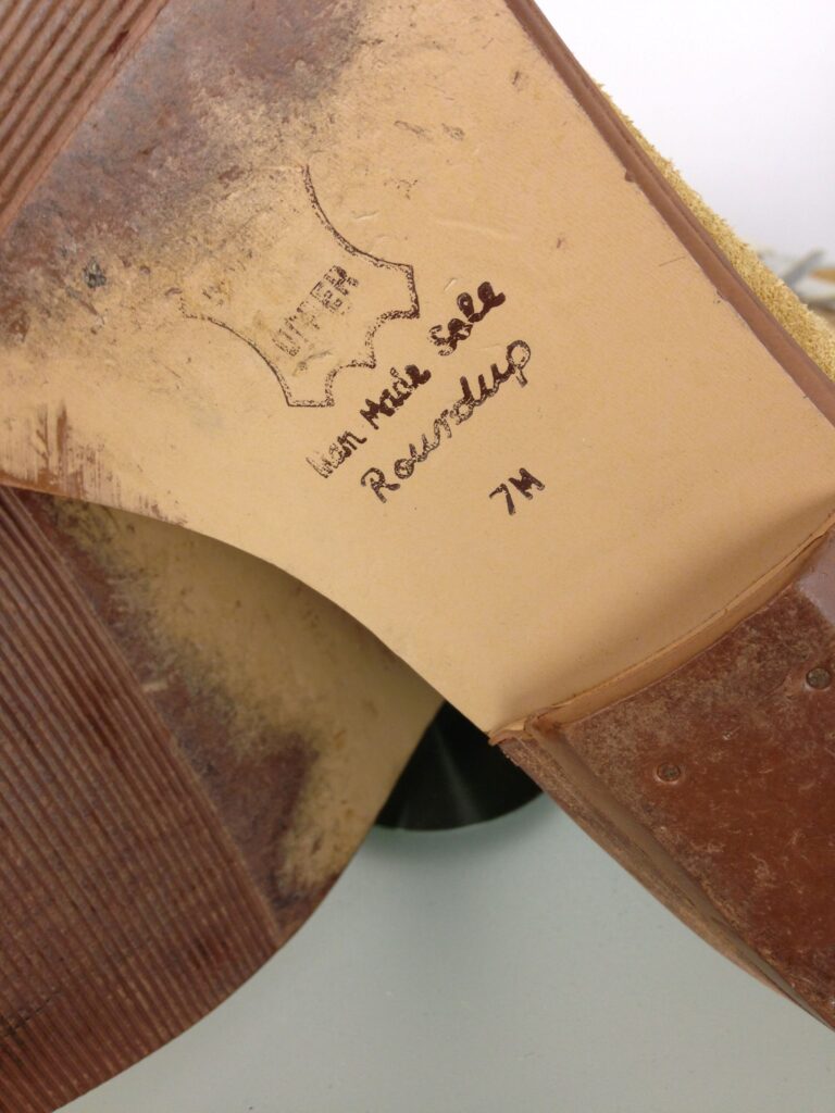 Tan Fringe boots sole label