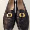 Ferragamo black loafers front