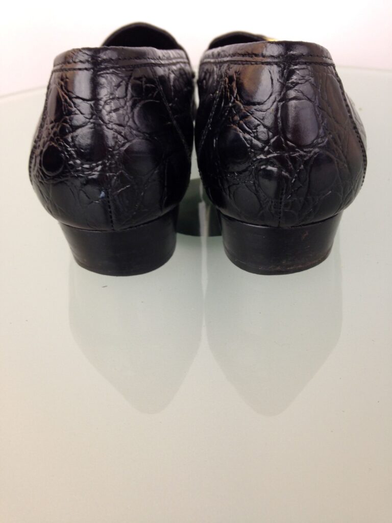 Ferragamo black loafers back