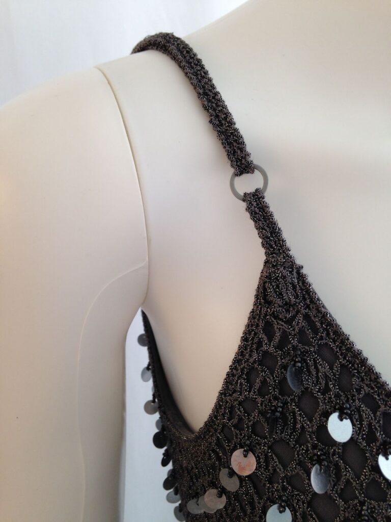 Sequin tank strap