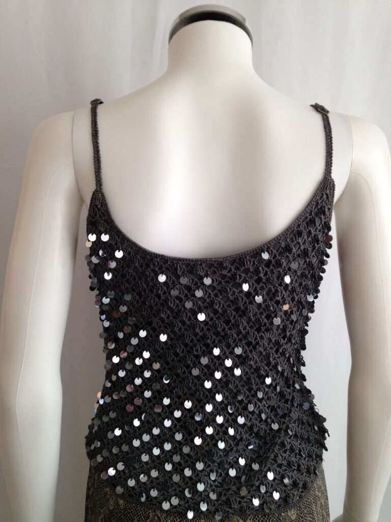 Sequin tank back