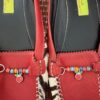 Red zebra mules close up charms