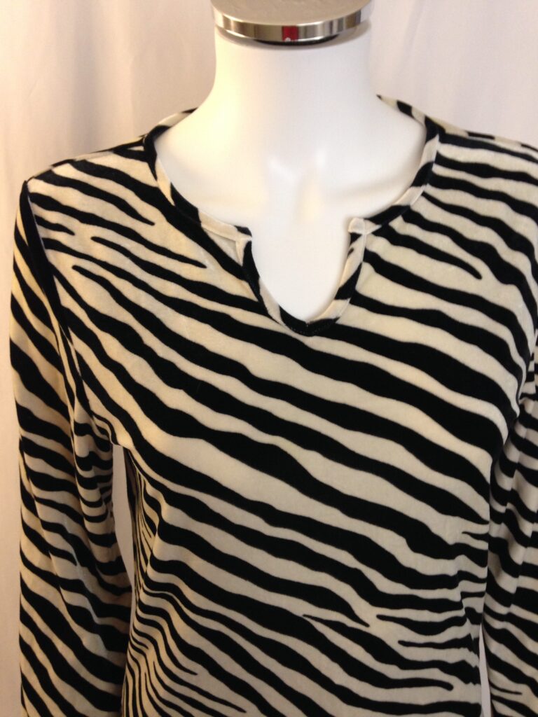 Zebra top close up