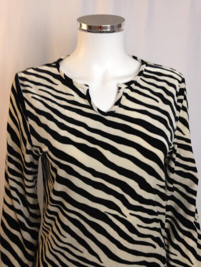 Zebra velour top front