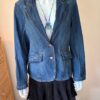 Denim Blazer skirt necklace