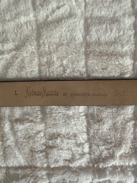 Vintage Calf's Hair Cowhide Belt 5 Calf's belt label
