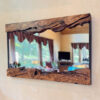 live edge mirror, olive wood mirror