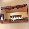 live edge mirror, olive wood mirror