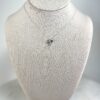 Sterling Silver Flower pendant Necklace on linen bust