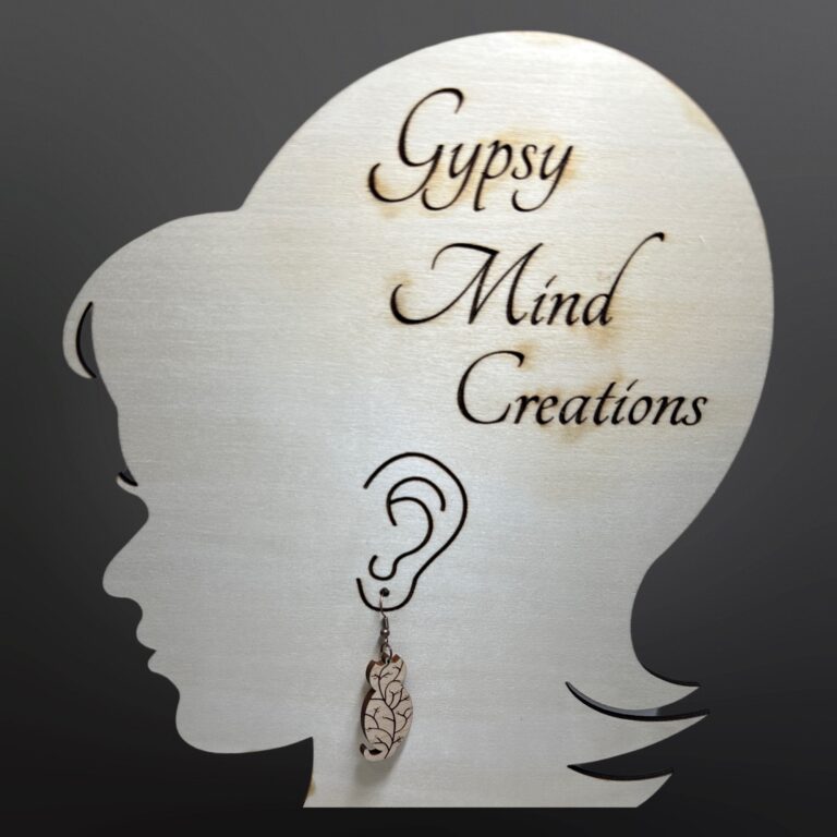 Kitty Willows Wood Earrings: Lightweight Laser Cut Dangles 3 Kitty Willows Wood Dangle Earrings 1