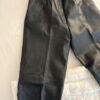 Leather pants split knee