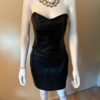 Leather Bustier in skirt and necklace on model