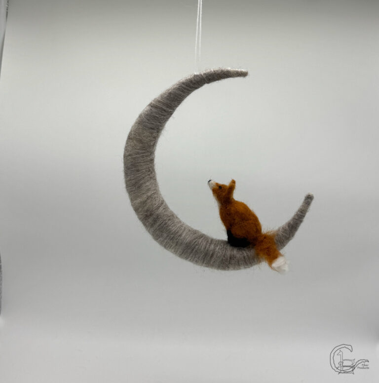 Needle felt Fox in the Moon by CeeBeers 1
