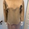 Tan Suede Pullover Top front