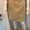 Tan Suede Wrap Skirt front