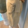Tan Suede Wrap Skirt side tie