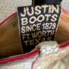 Justin boots Label