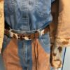 Calf belt on jeans
