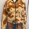 Faux Fur Calf Print Jacket front