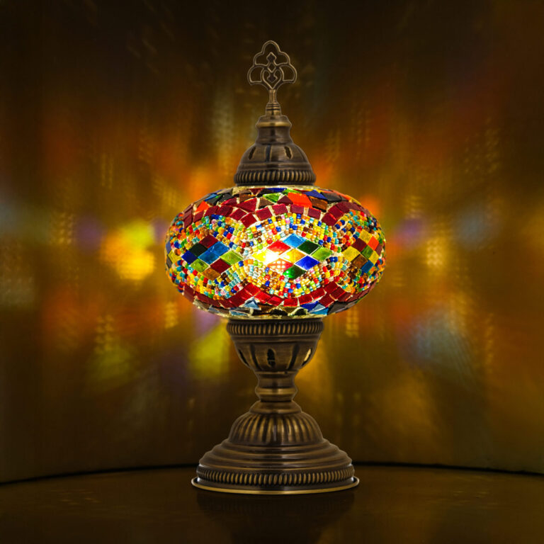 Mozaist Turkish Mosaic Table Lamp Multi Color , Hand Made Mosaic Lamp, Moroccan Light Shade, 1 cropped 1 0007 Arka Plan scaled 1