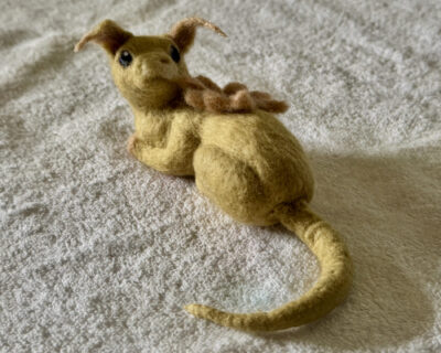 Needle felt adorable wakening baby dragon