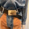Horsehead belt on jeans
