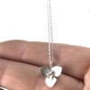 Sterling Silver Trillium Flower pendant Necklace with hand