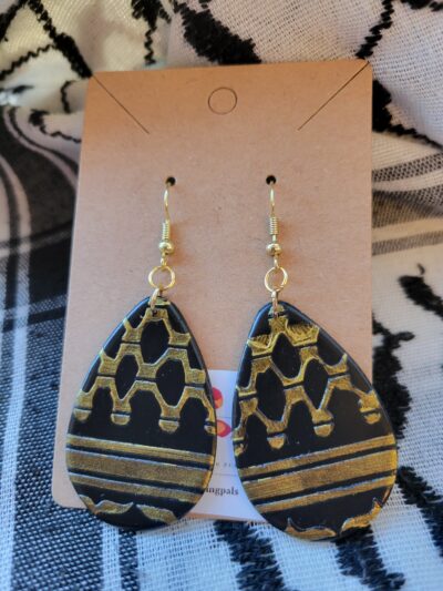 Kufiya Pattern Earrings for Palestine - Proceeds support families in Gaza