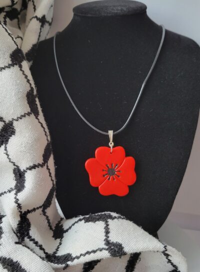 Poppy Pendant for Palestine - Proceeds support families in Gaza