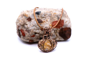 Transformative Magic Wire Wrapped Fossil Coral Necklace