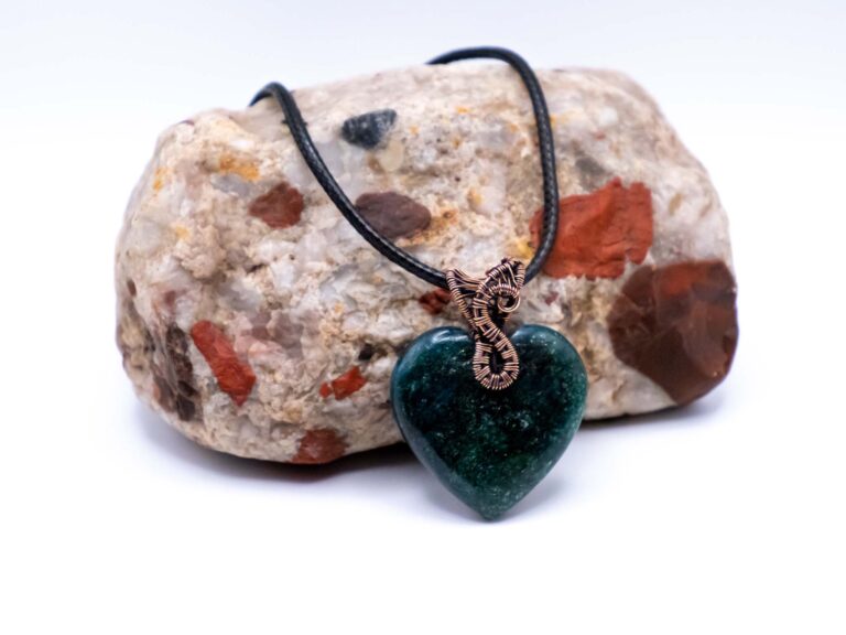 Radiant Heart Wire Wrapped Green Aventurine Necklace 1 Radiant Heart Wire Wrapped Green Aventurine Necklace