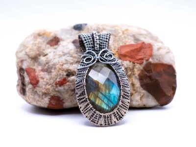 Awakened Magic Wire Wrapped Faceted Labradorite Necklace