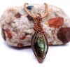 Inner Magic Wire Wrapped Marquise Labradorite Necklace