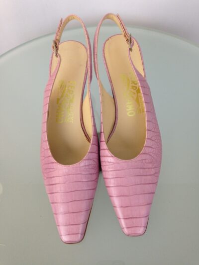 Ferragamo Pink shoes full view